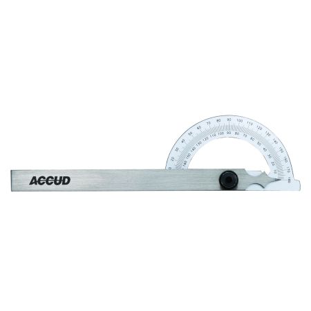 ACCUD kątomierz  0-180°/1° 80x120mmz obrotowym ramieniem 812-003-01