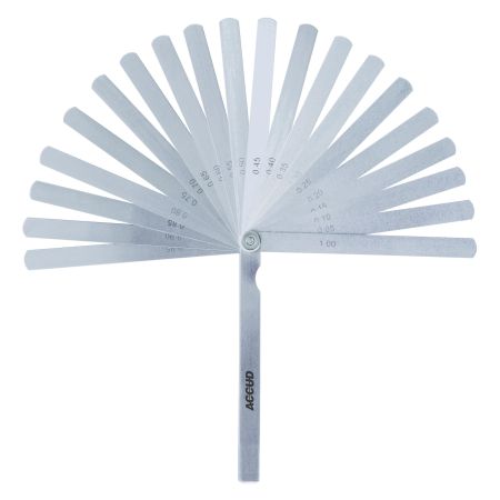 ACCUD szczelinomierz listkowy 0.02-1.00mm 17 listków (150mm) DIN2275 913-100-17