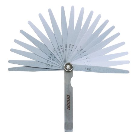 ACCUD szczelinomierz listkowy0.03-1.00mm 32 listków (100mm) DIN2275 912-100-32