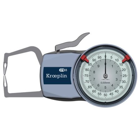 KROEPLIN macki pomiarowe analogowe zewnętrzne 0-10/0.005 mm D110 854.909