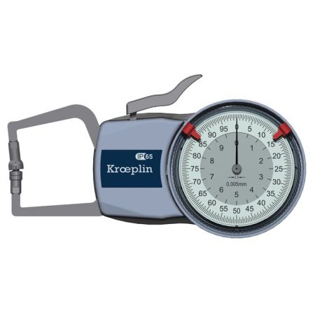 KROEPLIN macki pomiarowe analogowe zewnętrzne 0-10/0,005 mm D110T 854.910