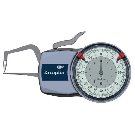 KROEPLIN macki pomiarowe analogowe zewnętrzne 0-10/0.005 mm D1R10 854.911