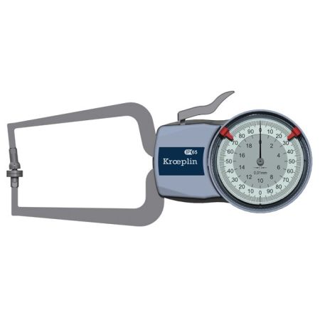 KROEPLIN macki pomiarowe analogowe zewnętrzne 0-20/0.01 mm D220T 854.936