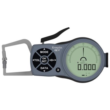 KROEPLIN macki pomiarowe elektroniczne zewnętrzne 0-10/0,005 mm K110T 854.906