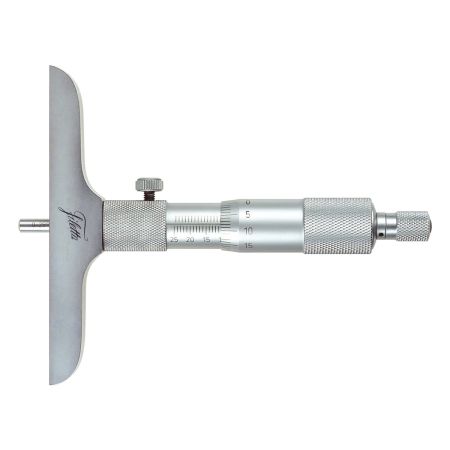SCHUT głębokościomierz mikrometryczny 0-50/0,01 mm poprzeczka 101,5 mm końcówka płaska 906.977