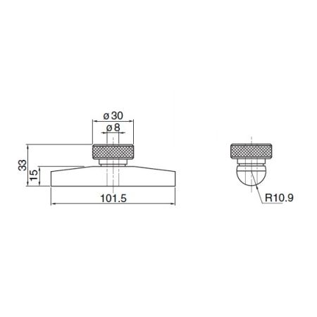 SCHUT podstawa (mostek) 101,5xR10,9mm do czujnika 907.179