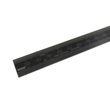 SCHUT przymiar 150x18x0.5mm stalowy, czarny, klasa II 835.466