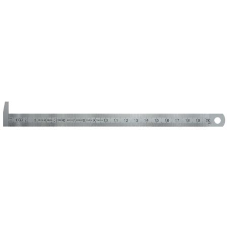 SCHUT przymiar z hakiem 500x18x0.5mmstal nierdzewna, matowa, klasa II 835.478