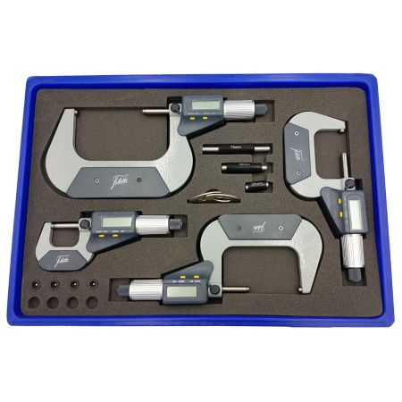 SCHUT zestaw mikrometrów elektronicznych 0-150/0,001 mm 908.771