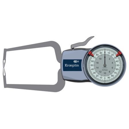 KROEPLIN macki pomiarowe analogowe zewnętrzne 0-20/0.01 mm D220 854.934 