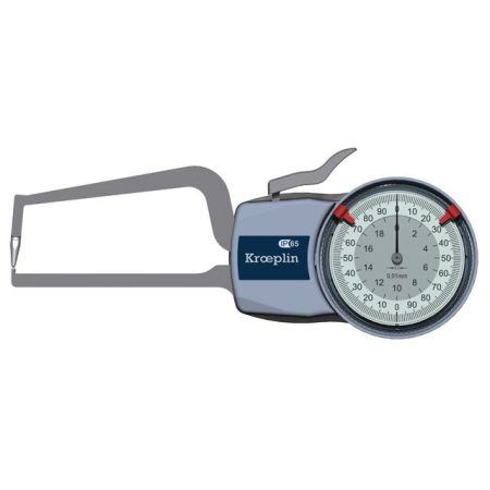 KROEPLIN macki pomiarowe analogowe zewnętrzne 0-20/0,01 mm D2R20 854.937 