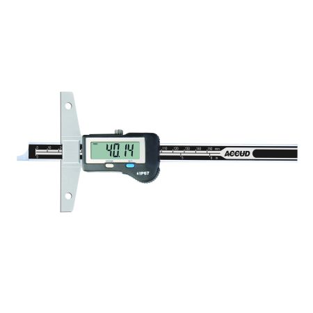 ACCUD głębokościomierz elektroniczny 0-150/0,01mm IP67 z otworami 197-006-21