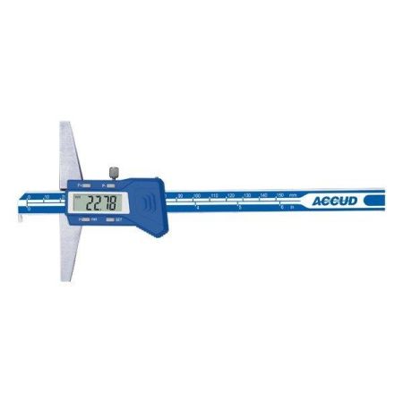 ACCUD głębokościomierz elektroniczny z hakiem 0-150/0,01mm podstawa 100mm 173-006-21