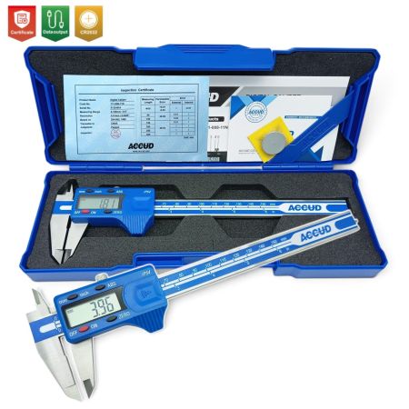ACCUD suwmiarka elektroniczna 150/0.01mm z wyjściem danych IP54 ABS 111-006-11N