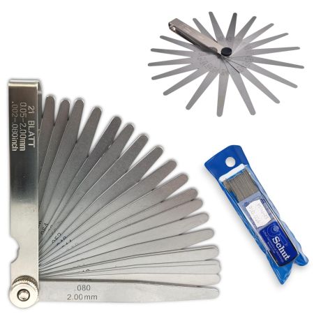 SCHUT szczelinomierz 21-listkowy0.05-2.00 mm 910.034