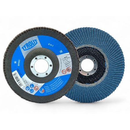 TYROLIT tarcza lamelkowa listkowa do metalu 125x22,23 P80